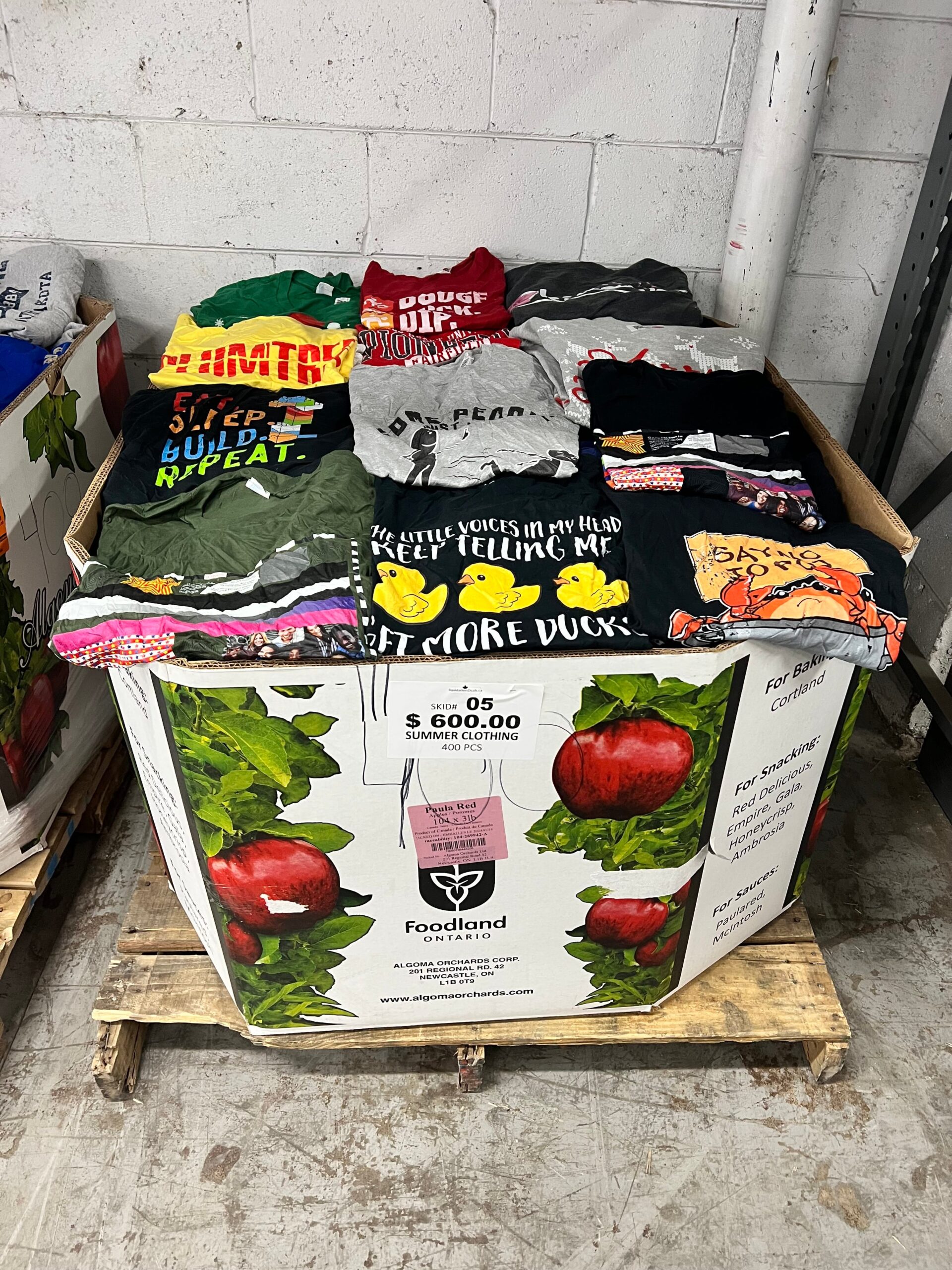 Summer Apparel Assortment Pallet – 400 Pieces Wholesale